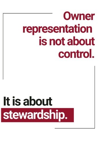 Owner representation is about stewardship